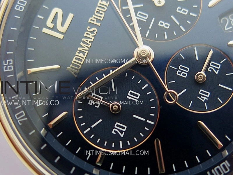 Code 11.59 Chrono 26393 RG APSF 1:1 Best Edition Blue Dial On Black Leather Strap Super Clone SA4401